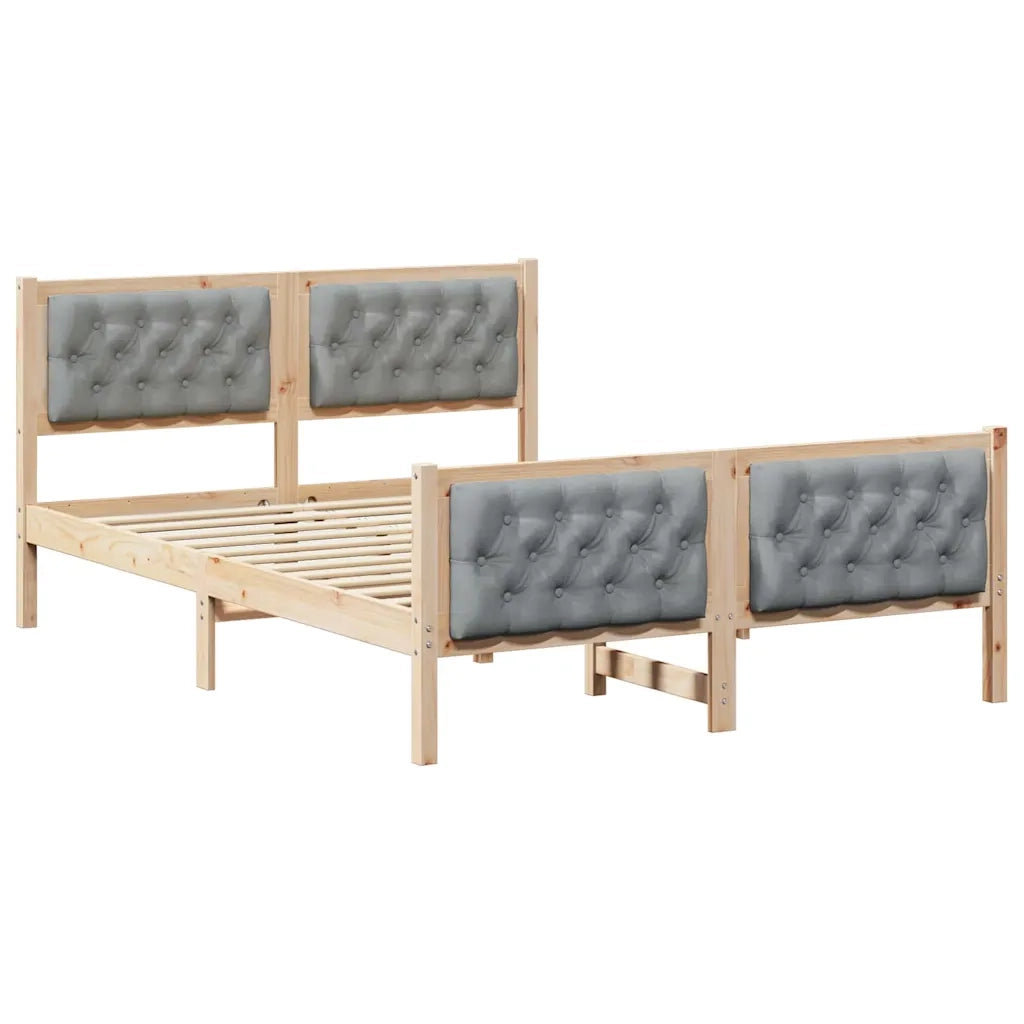 Struttura del letto Grigio chiaro 150 x 200 cm Pino massello 3394283