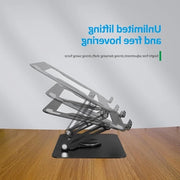Stazione di lavoro da 360° girevole e regolabile in altezza per notebook - stabile stazione di lavoro per laptop da 10-16 pollici - nero