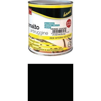 SMALTO ANTIRUGGINE HAND - NERO LUCIDO ML 750- 6 pezzi