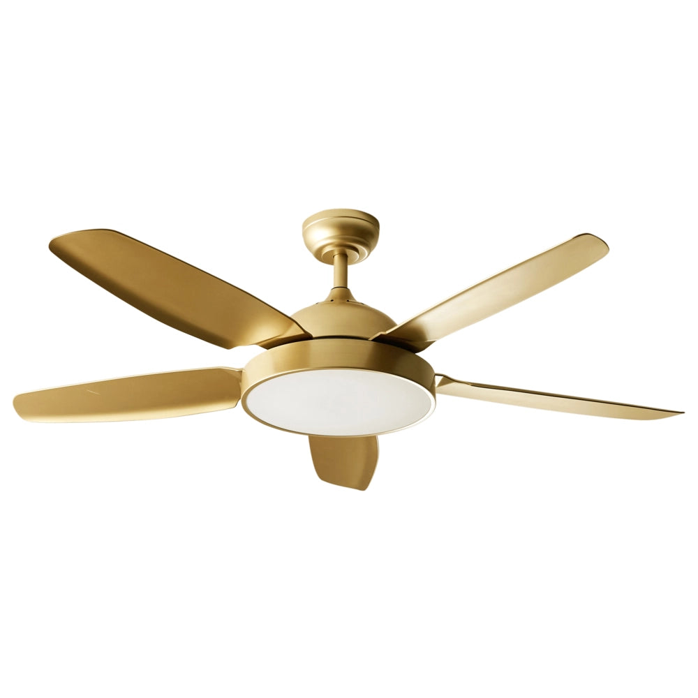 Ventilatore da soffitto con Telecomando 5 opzioni di velocità Ottone stile rustico soggiorno