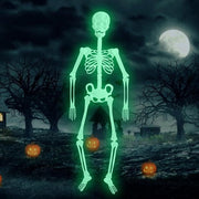 Decorazione da Halloween - scheletto luminoso - prop spettrale per casa diabolica - scheletto da appendere - scheletto spaventoso luminoso - festa di Halloween - 32 cm.