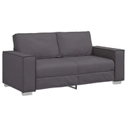 Divano | Divano da soggiorno | Sofa a due posti Grigio 180 cm Pelle Sintetica