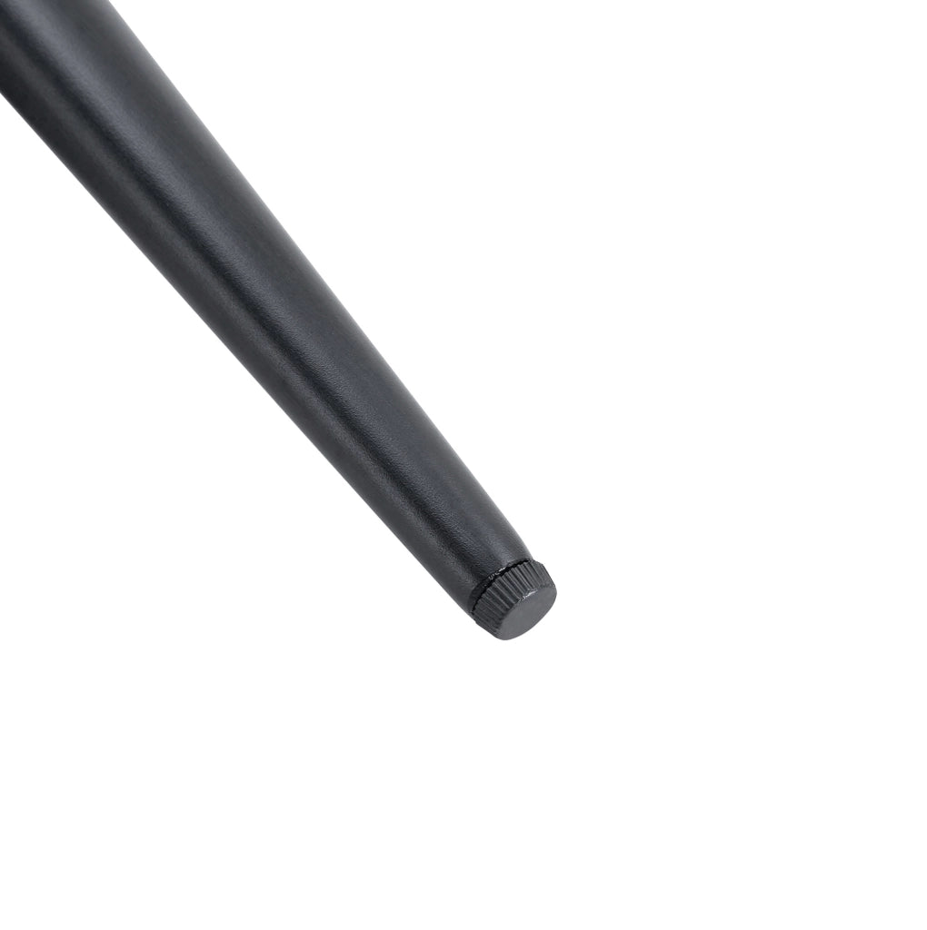 Set tavolo rotondo 100 cm con 2 sedie nere in PU