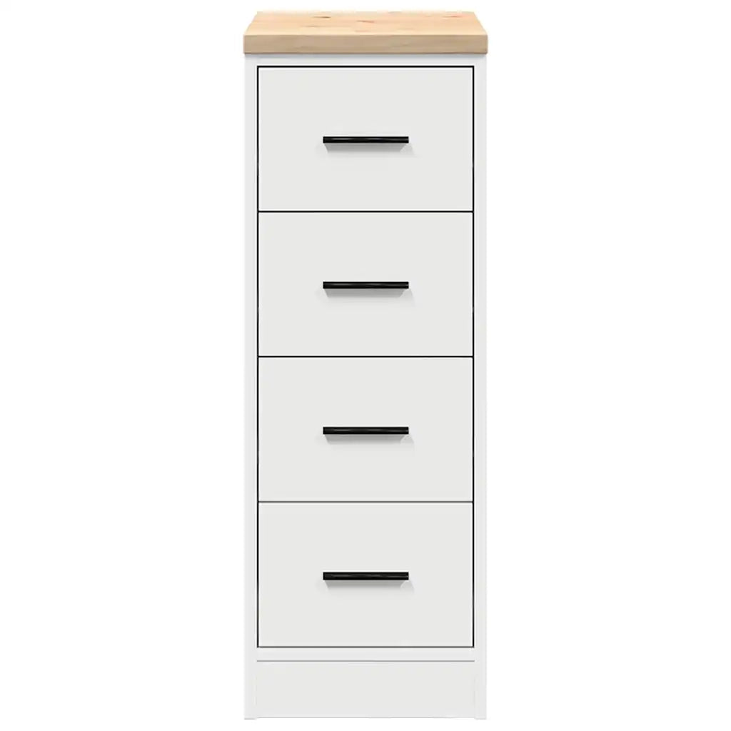 Armadietto da Garage Bianco 30x51x85 cm Legno Massello di Pino CFW6796223