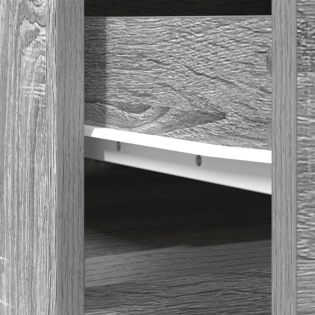 vidaXL Credenza Grigio Sonoma 37,5x35x180 cm in Legno Multistrato