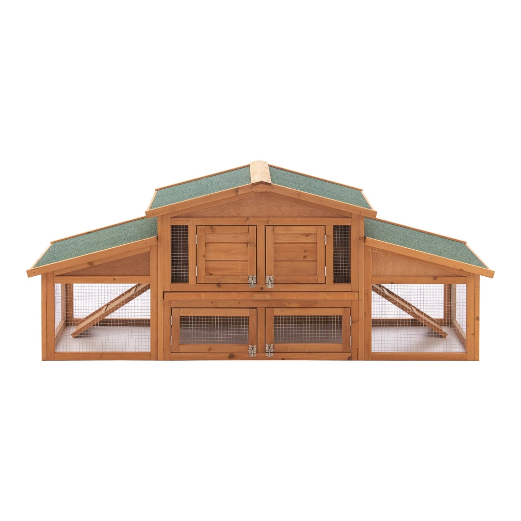 Conigliera a due livelli 72 x 180 x 62 cm abete naturale 03_0006810