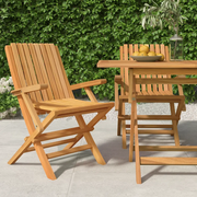 Sedie da Giardino Pieghevoli 2pz 61x67x90cm Legno Massello Teak 362758