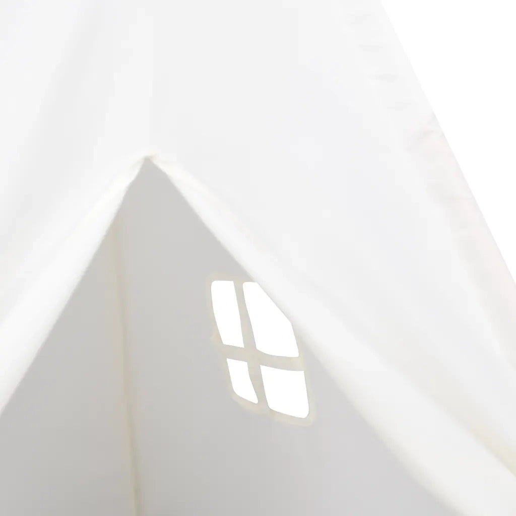 Tenda Tipi Bimbi Borsa Bianco Microfibra Strisce 120x120x150cm 80271