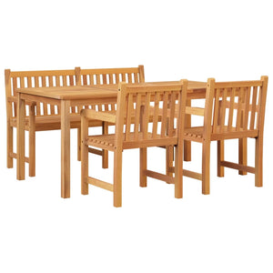 Set da Pranzo per Giardino 4 pz in Legno Massello di Teak cod mxl 36925