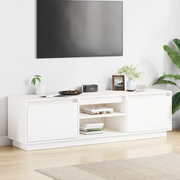 Mobile Porta TV-Mobile per TV-Credenza TV Bianco 140x35x40 cm in Legno Massello di Pino