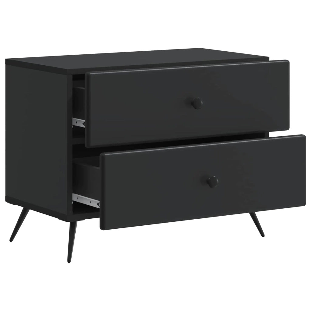 Armadio da Notte Nero 62 x 34,5 x 47,5 cm Legno ingegnerizzato