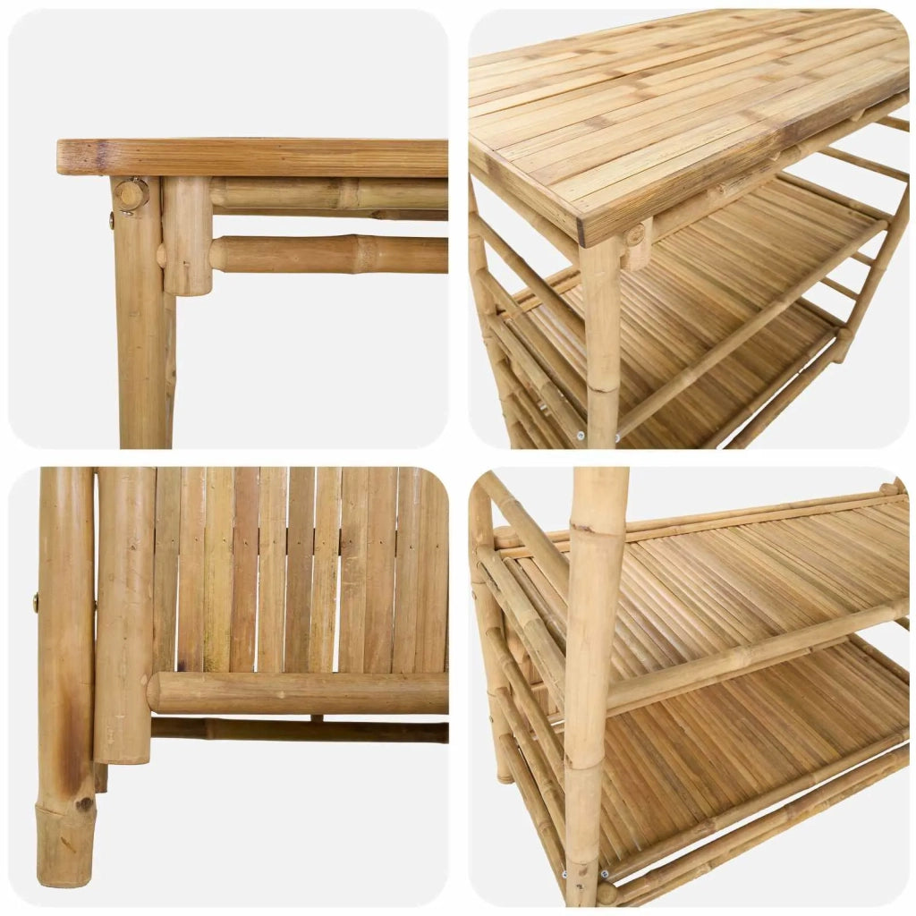 Tavolo da bar da esterno Naturale 110 x 50 x 105 cm Bambù