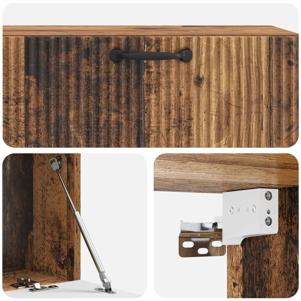 Mobile Porta TV da Muro Legno antico 98 x 41 x 30 cm 899043