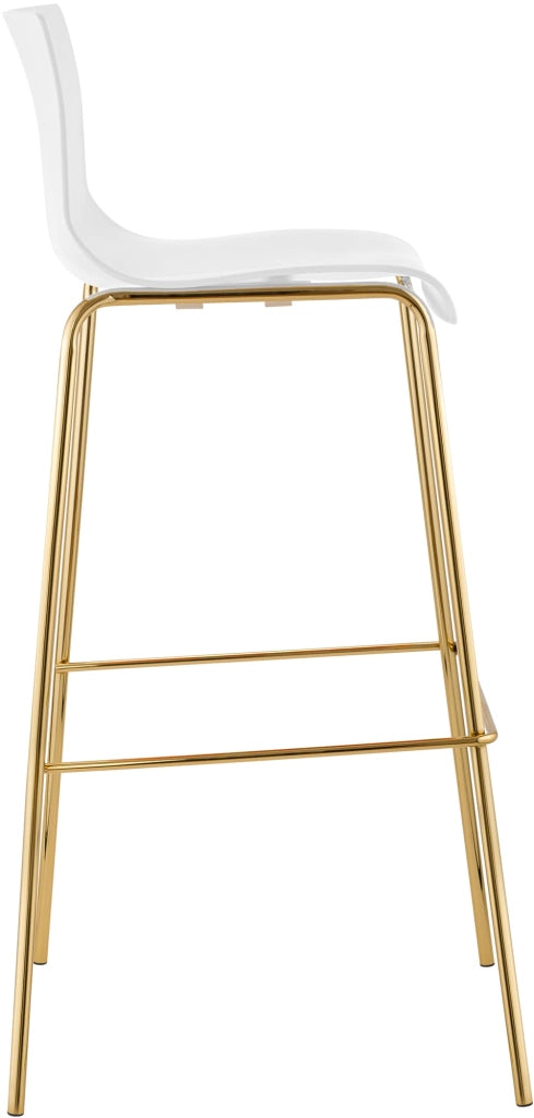 Sgabello da bar Hoover in plastica 4 piedi oro 1