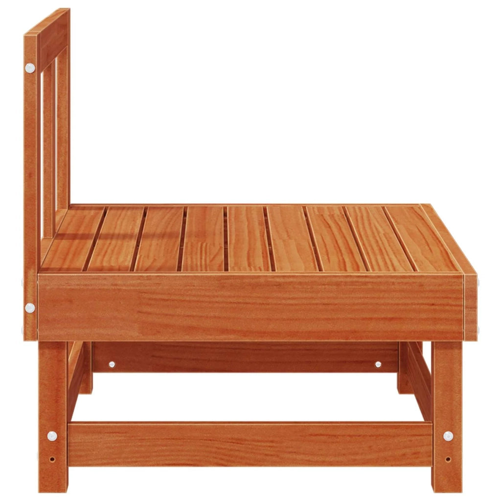 Divano Medio da Giardino Legno di pino massiccio Marrone Cera 865441