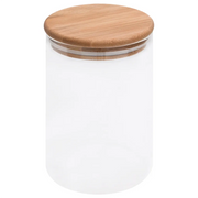 Barattoli di Vetro con Coperchio in Bambù 4 pz 800 ml 150704