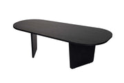 Tavolino da caffè in legno "Ovalis" - 130 x 65 x 40 cm - Legno nero