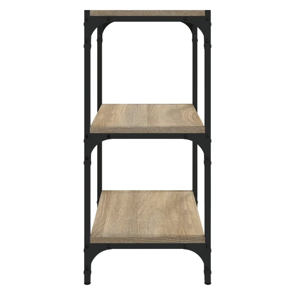 Libreria-Scaffale per Libri-Mobile di Stoccaggio Rovere Sonoma 40x33x70,5cm Legno Multistrato e Acciaio