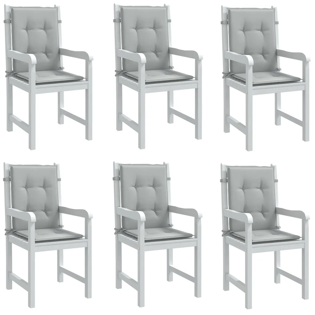 Cuscini Sedia Schiena Bassa 4 pz Grigio MÃ©lange 100x50x4 cm