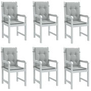 Cuscini Sedia Schiena Bassa 4 pz Grigio MÃ©lange 100x50x4 cm