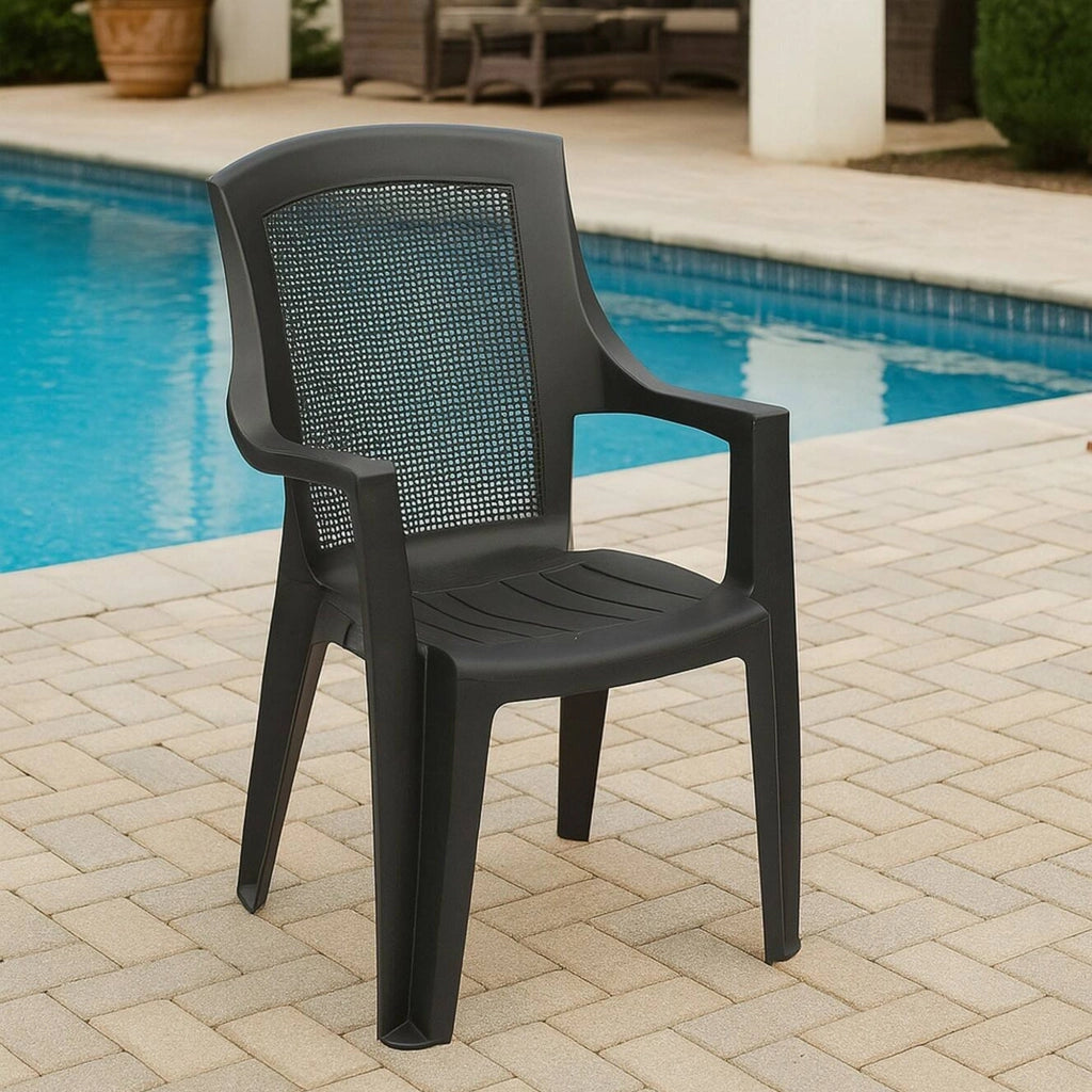 Masainass, Sedia da Esterno una Sedia Made in Italy, Grigio Antracite