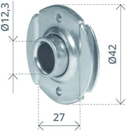 CUSCINETTO TONDO Ø mm. 42 foro rullino Ø mm. 12,3