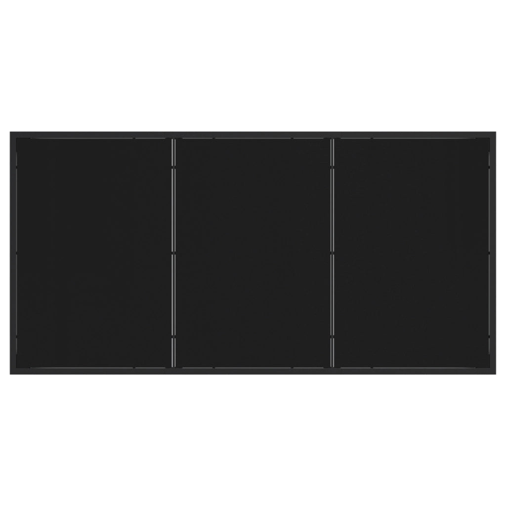 Set da pranzo da giardino 7 pezzi Polyrattan nero