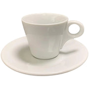 Set 6 Tazze Tazzine Caffè in Ceramica Bianche Laura con Piattini Beta