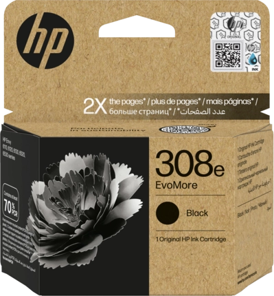 HP Cartuccia di inchiostro nero originale EvoMore 308e