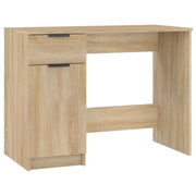Scrivania tavolo postazione di lavoro mobile per computer studio rovere Sonoma 100 x 50 x 75 cm legno ingegnerizzato marrone 02_0023631