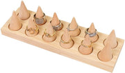 Organizzatore per Anelli in Legno a Forma di Cono - Supporto per Gioielli - Standard per Gioielli - Vetrina per Anelli - Organizzatore per Gioielli - Display Stilizzato