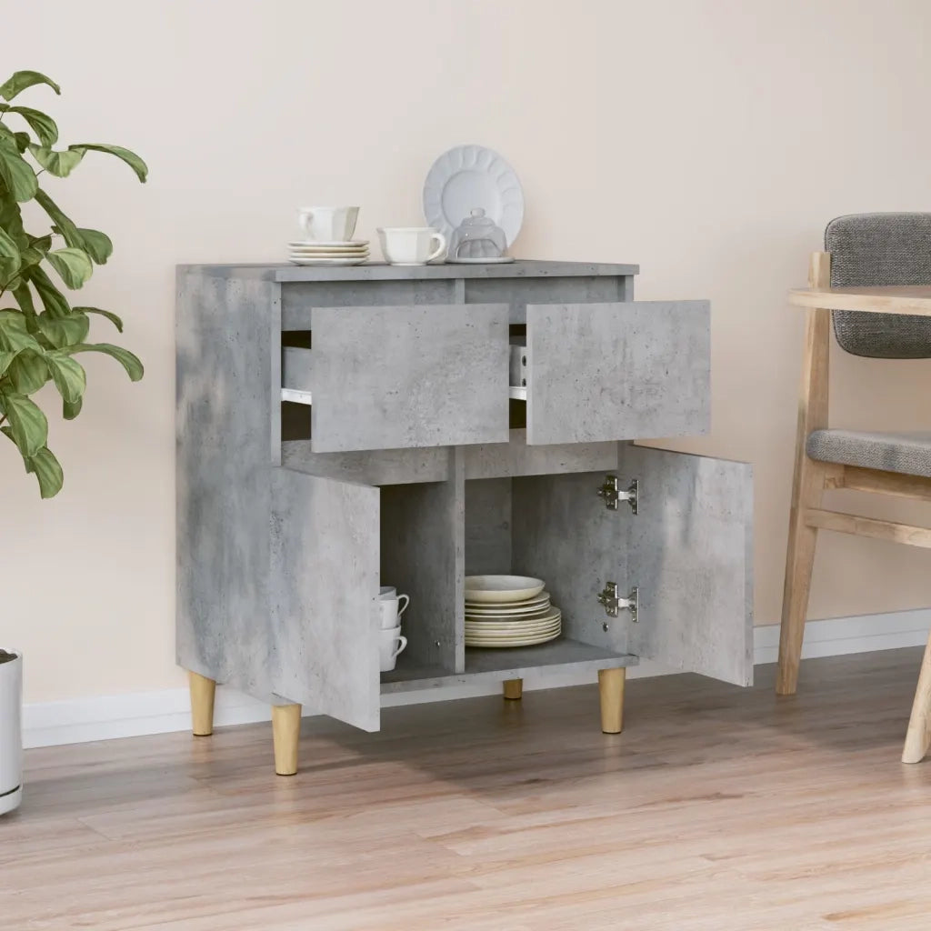 Credenza | Madia | Buffet da pranzo | Armadio da pranzo Grigio Cemento 60x35x70 cm in Legno Multistrato