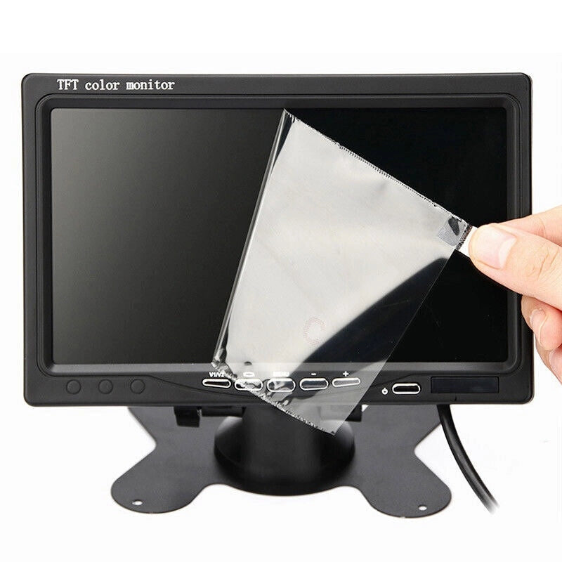 MONITOR LCD 7" POLLICI TFT AUTO CAMPER POGGIATESTA A COLORI BASE REGOLABILE