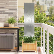 vidaXL Schermo per privacy in giardino Traforo Argento 32 x 140 cm