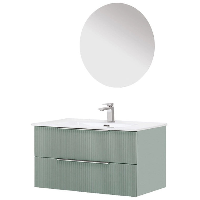 MOBILE BAGNO BURANO 100CM VERDE CANNETTATO