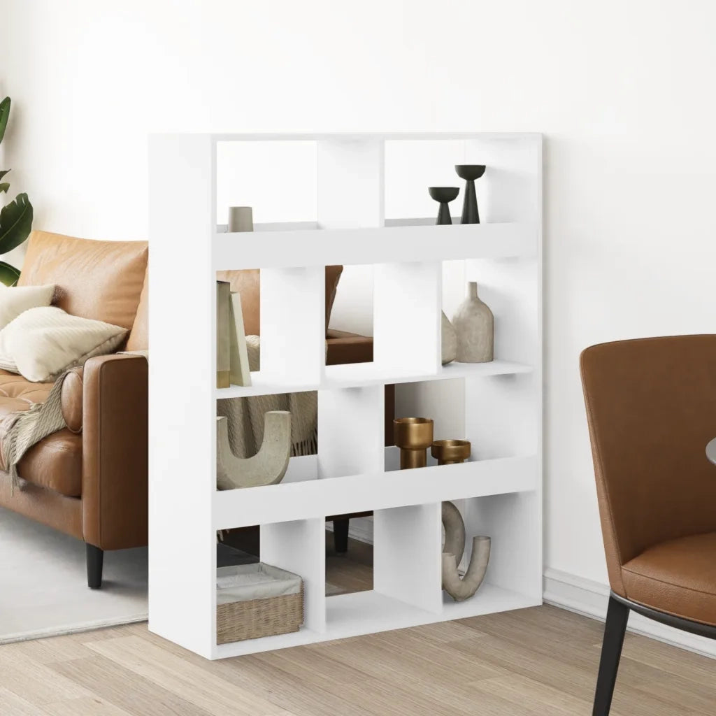 Divisorio Stanza | Paravento | Divisorio Ambienti Bianco 100x33x125,5 cm in Truciolato