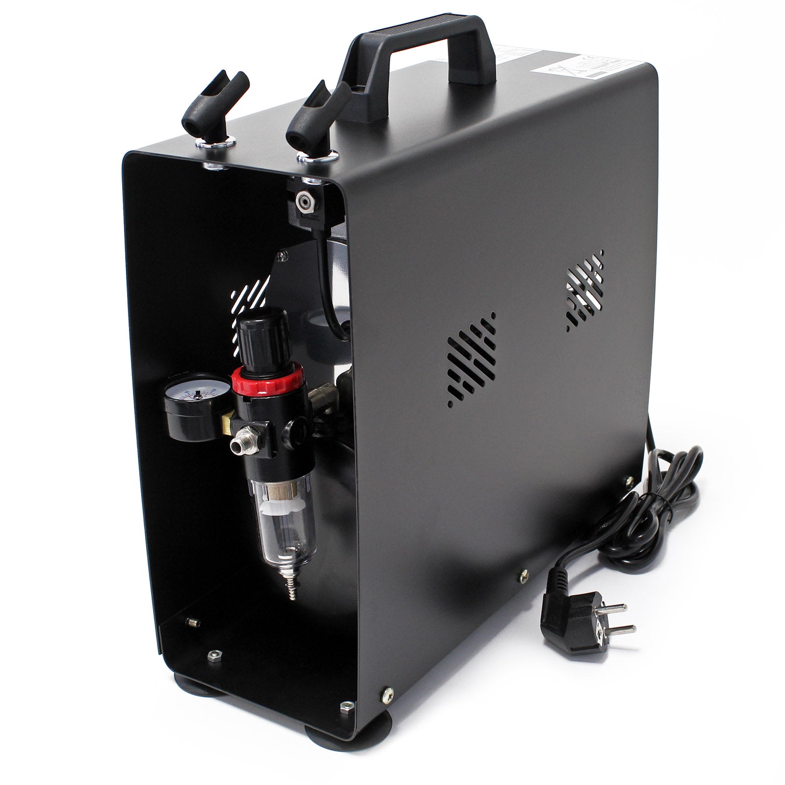 Compressore per aerografo AS196A con serbatoio aria 2 cilindri 6 bar Interruttore a 2 fasi