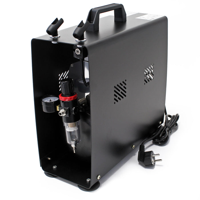 Compressore per aerografo AS196A con serbatoio aria 2 cilindri 6 bar Interruttore a 2 fasi