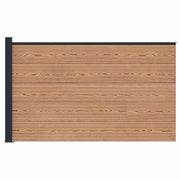 Pannello di recinzione | Recinzione da Giardino WPC e Alluminio Marrone