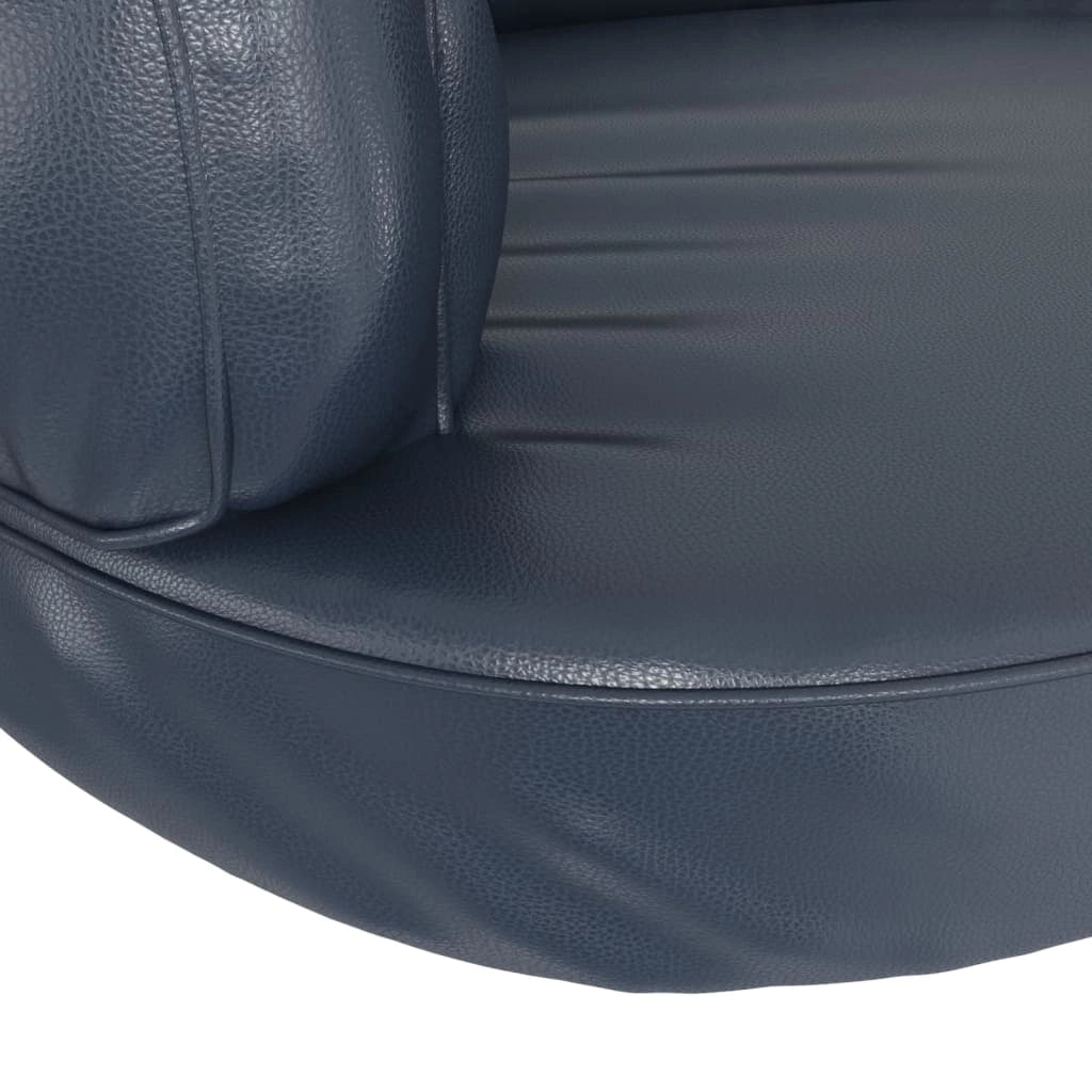 Cesta per cuccia per cani comodo divano ergonomico schiuma scura 88 x 65 cm similpelle blu 02_0043148