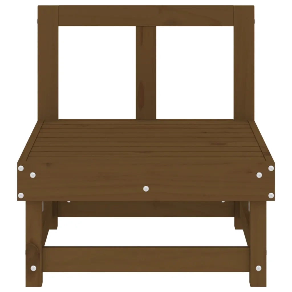 Divano Centrale da Giardino Marrone Ambra Legno Massello Pino 825376