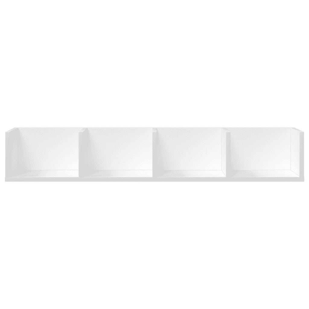 Mobili da Parete 2 pz Bianchi 99x18x16,5 cm Legno Multistrato 840444