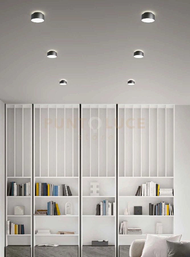 BAUM PLAFONIERA DOPPIA EMISSIONE LED 3000K 720LM 6+3W IP20 NERO