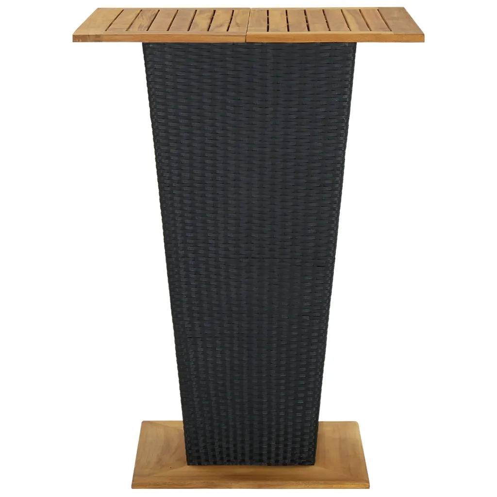 Set da Bar da Giardino 9 pz con Cuscini in Polyrattan Nero 3064854