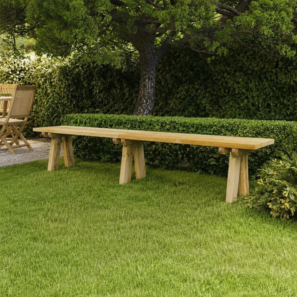 Garden Bench 220 Cm Solid Pine Wood Impregnated