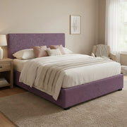Basildon, Letto Matrimoniale Sfoderabile Made in Italy, Viola Lilla