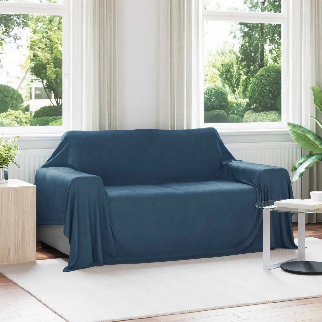 Coperte da Pile 6 pz Blu navy 280 x 210 cm Panno