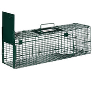 Gabbia Trappola per Ratti, Topi e Nutrie con Porta Singola, 60x18x20cm, Verde