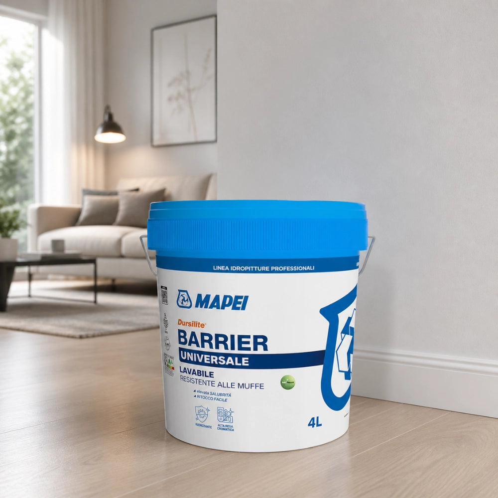 Mapei dursilite barrier pittura murale lavabile antimuffa 4 l