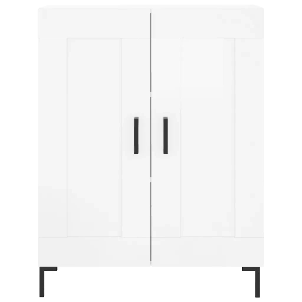 Credenza 69,5x34x90 cm in Legno Multistrato Bianco Lucido 830198